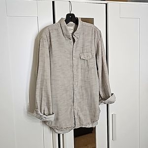 Lucky Brand Light Grey button down size Large